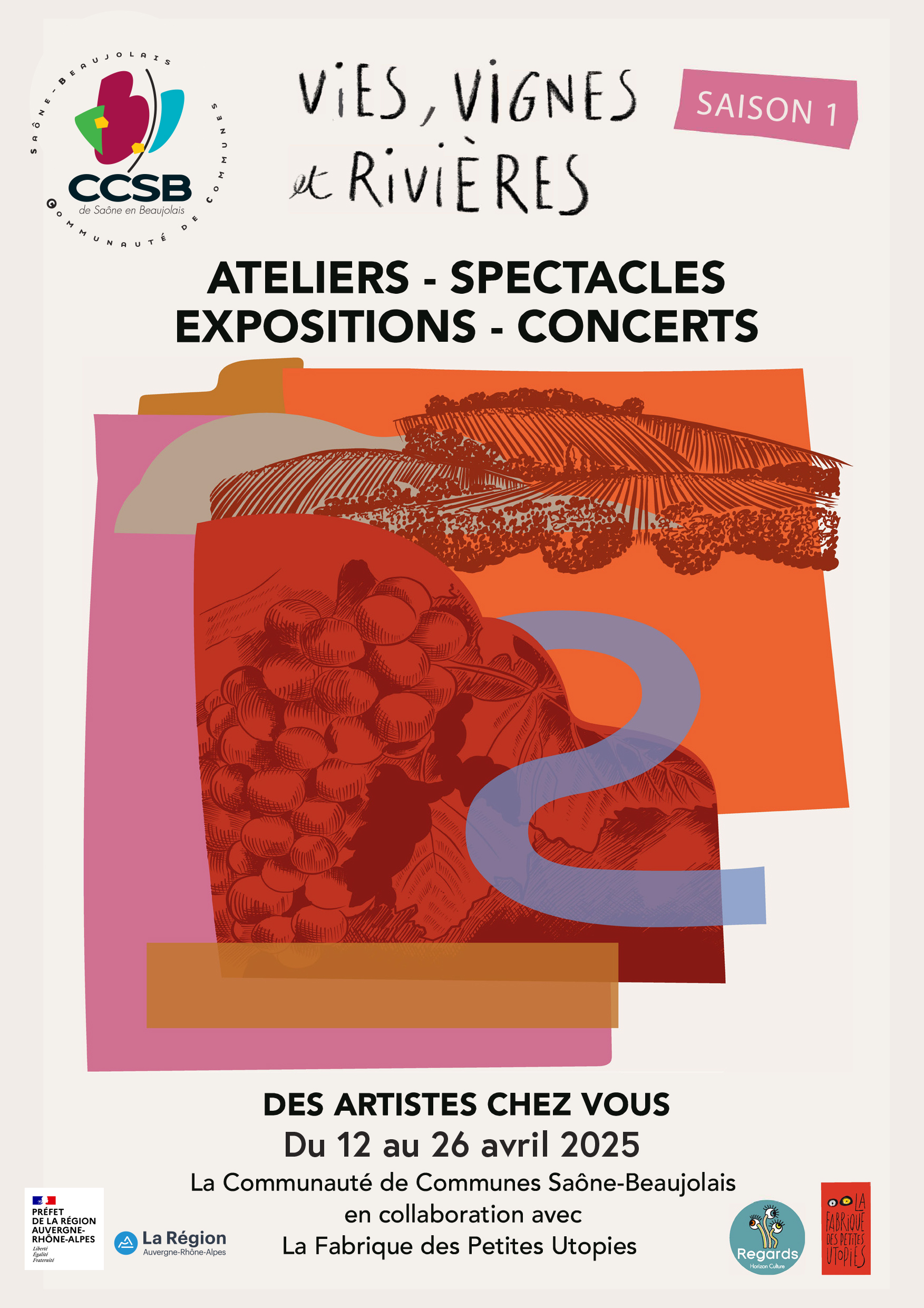 Résidence Entre Saône et Beaujolais - Flyer Affiche et si l'Ocean